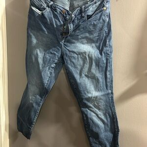Judy Blue Dark Wash Denim Jeans High Waist Cropped